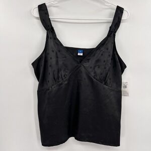 Old Navy Womens NWT Y2K Polka Dot Babydoll‎ Top Size M Black Whimsigoth Fairy